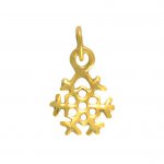 Plain Small Gold Plated Snowflake (P-1260-G)