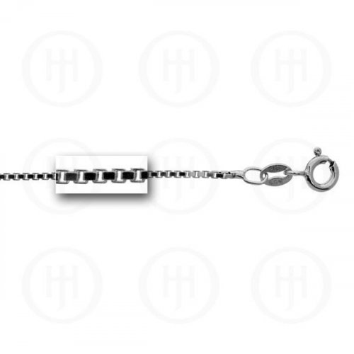 Sterling Silver Black Colour Plated Basic Chain Box 04 (BOX24BR) 1.4mm