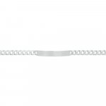 Rhodium Plated Sterling Silver ID Bracelet Curb(ID-GD-150-RH)