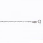 Rhodium Plated Sterling Silver Basic Chain Singapore (SING25-RH) 1.5mm