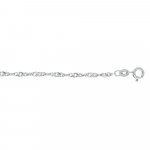 Rhodium Plated Sterling Silver Basic Chain Singapore (SING40-RH) 2.5mm