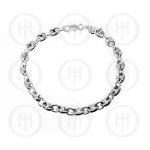 Sterling Silver Plain Hollow Puffed Gucci 8mm Chain (PGUCCI-100)