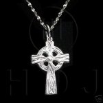 Sterling Silver Diamond Cut Religious Cross Charm (C1535P)