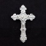 Sterling Silver Diamond Cut Religious Cross Charm (JB526)