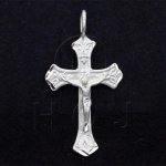 Sterling Silver Diamond Cut Religious Cross Charm (JB153)