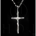 Sterling Silver Diamond Cut Religious Cross Charm (JB147)