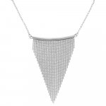 Sterling Silver Plain Waterfall Necklace (N-1225)