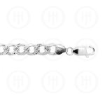 Silver Basic Chain Curb 10 Pave (GDPAVE220) 8.2mm