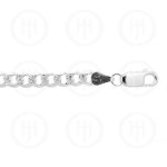 Silver Basic Chain Curb 08 Pave (GDPAVE150) 5.1mm