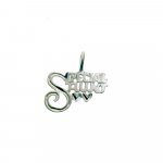 Silver Diamond Cut Charm Special Aunt (S2233)