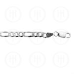 Silver Basic Chain Figaro 06 Pave (FIGPAVE150) 5.5mm