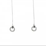 Small White Gold CZ Earrings (GE-1041)