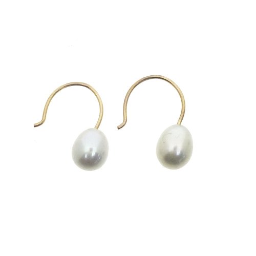 Oval Pearl Earrings (GE-1045)
