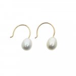 Oval Pearl Earrings (GE-1045)