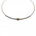 White Gold CZ Loop Necklace (GC-1096)