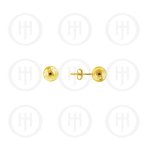 14K Gold Earrings Ball Stud 3mm(G-BE-3-14K)