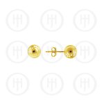 14K Gold Earrings Ball Stud 4mm(G-BE-4-14K)