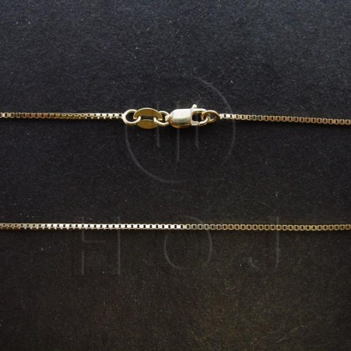 14K Yellow Gold Chain Necklace Box 0.8mm (BOX-053-14Y)