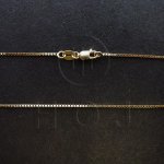 14K Yellow Gold Chain Necklace Box 0.6mm (BOX-040-14Y)