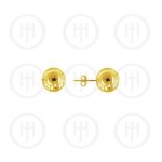 14K Gold Earrings Ball Stud 5mm(G-BE-5-14K)
