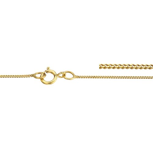 14K Yellow Gold Chain Necklace Curb 1.0mm (GD-030-14Y)