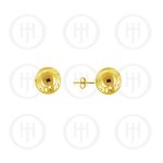 14K Gold Earrings Ball Stud 6mm(G-BE-6-14K)