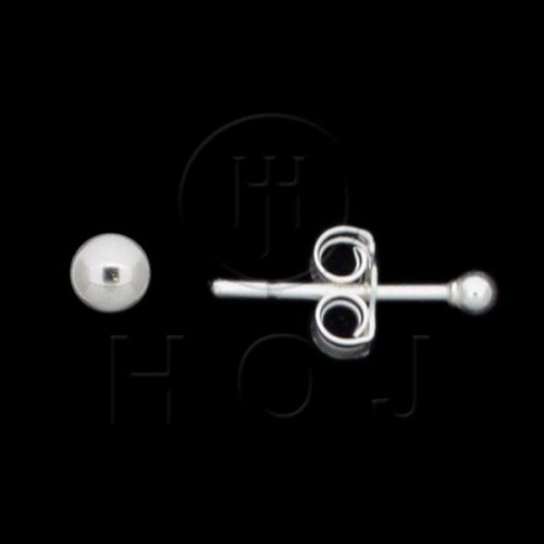 Silver Ball Stud Earrings 2mm (ST-1003-2)