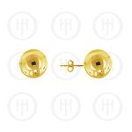 14K Gold Earrings Ball Stud 8mm(G-BE-8-14K)