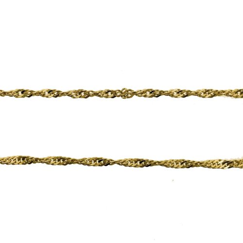 14K Yellow Gold Singapore Chain Necklace 2.2mm (GC-1151)