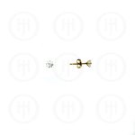 14K Gold Earrings Square CZ Stud 3mm (YGE-SS-3)