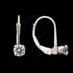 Silver CZ Earrings Round Leverback 5mm (LB-1004-5)
