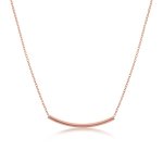 Sterling Silver Long Plain Tube Necklace (N-1210)