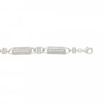 Sterling Silver CZ Bullet Chain