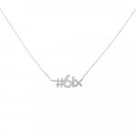 Sterling Silver CZ The 6ix Necklace (N-1249)