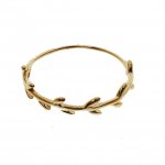 Gold Plated Plain Ivy Ring (R-1345-G)