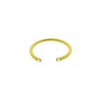 Open Gold Ring with CZ`s on Each End (R-1335-G)