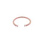 Open Rosegold Ring with CZ`s on Each End (R-1335-R)