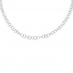 Sterling Silver Rhodium Plated Italian Diamond Cut Round Link Chain, Heavy (HDCL-RH)