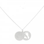 Sterling Silver Mother and Child Footprint Pendant (P-1376)