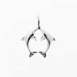 Silver DiamondCut Nautical Animal Charm Dolphin (C4728)