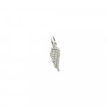 Sterling Silver CZ Angel Wing Pendant (P-1382)