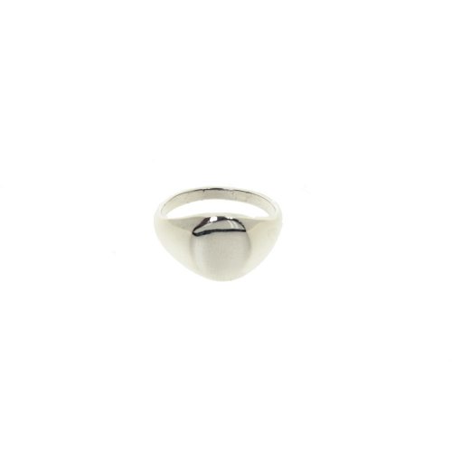 Sterling Silver Plain Oval Signet Ring, Small (R-1539)
