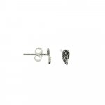 Sterling Silver Plain Angel Wing Studs (ST-1264)
