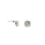 Sterling Silver Double Halo CZ Studs (ST-1298)