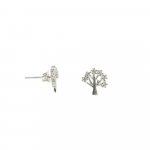 Sterling Silver CZ Tree of Life Studs (ST-1296)