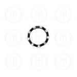 Silver CZ Baguette Circle of Life Pendant Black Onyx (P-1112
