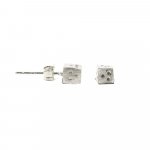 Sterling Silver Satin Finish Dice Studs (ST-1283)