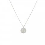 Sterling Silver CZ Alphabet Necklace (N-1255)