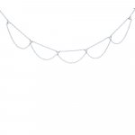 Sterling Silver CZ Hanging Linked Choker (CH-1008)