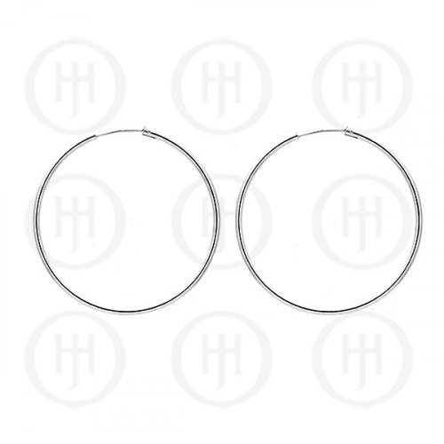 Silver Plain Hoop 50mm x 2.25mm (HP-225-50)